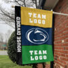 Nittany Lions vs Custom Team House Divided Flag, Personalized Two Team Flag 1 Nittany Lions vs Custom Team House Divided Flag, Personalized Two Team Flag