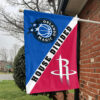Orlando vs Houston House Divided Flag, NBA House Divided Flag 1 Orlando vs Houston House Divided Flag, NBA House Divided Flag