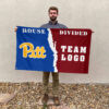 Panthers vs Custom Team House Divided Flag, NCAA House Flag 2 Panthers vs Custom Team House Divided Flag, NCAA House Flag