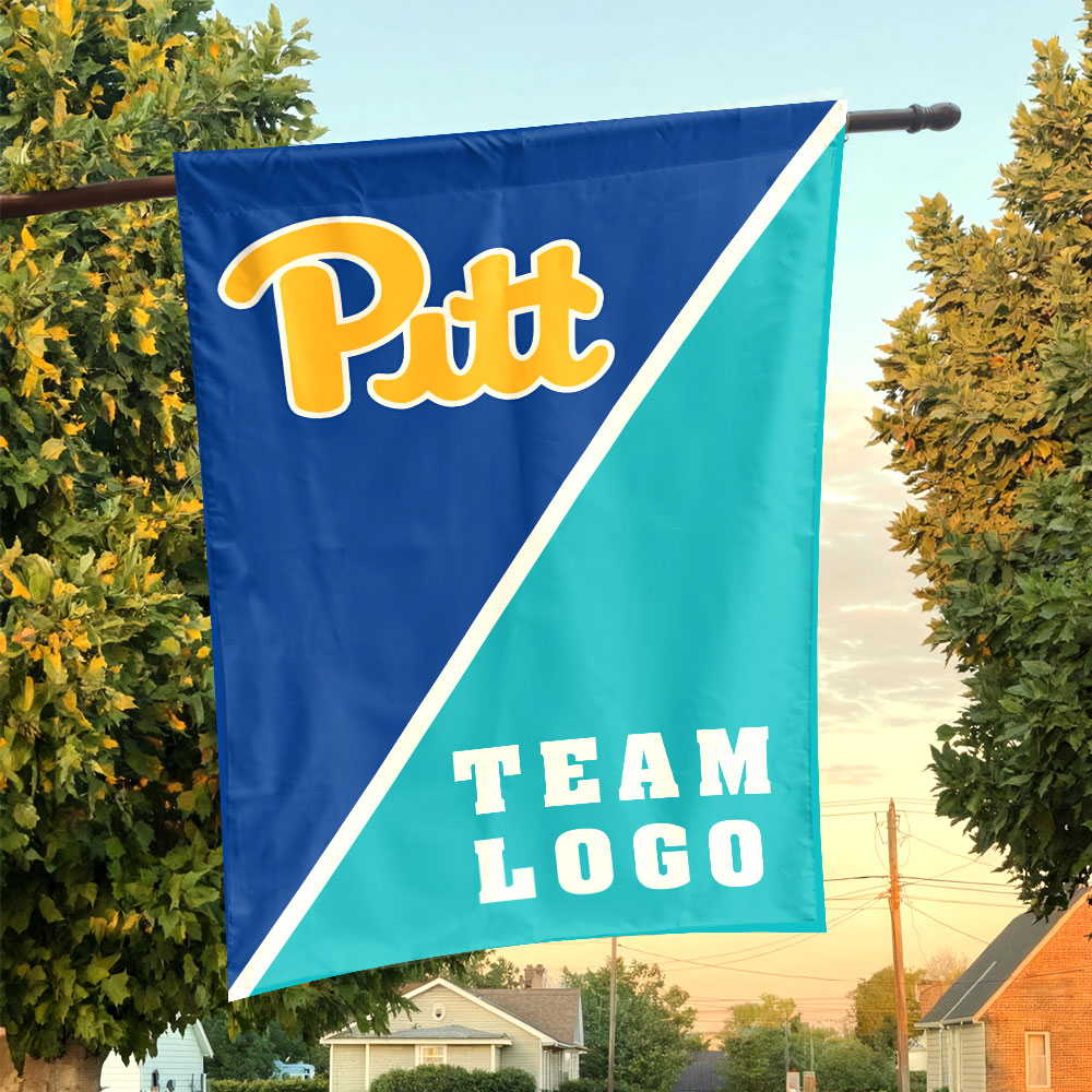 Panthers vs Custom Team House Divided Flag, NCAA Split Flag Panthers vs Custom Team House Divided Flag, NCAA Split Flag
