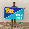 Panthers vs Custom Team House Divided Flag, NCAA Split Flag 2 Panthers vs Custom Team House Divided Flag, NCAA Split Flag