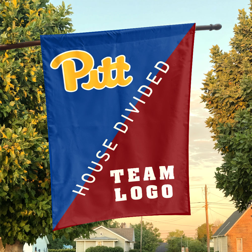Panthers vs Custom Team House Divided Flag, Personalized Split Flag Panthers vs Custom Team House Divided Flag, Personalized Split Flag