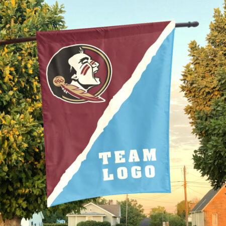 Seminoles vs Custom Team House Divided Flag, Custom College Flag