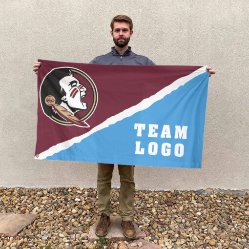 Seminoles vs Custom Team House Divided Flag, Custom College Flag Seminoles vs Custom Team House Divided Flag, Custom College Flag