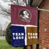 Seminoles vs Custom Team House Divided Flag, Custom Game Day Flag