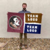 Seminoles vs Custom Team House Divided Flag, Custom Game Day Flag