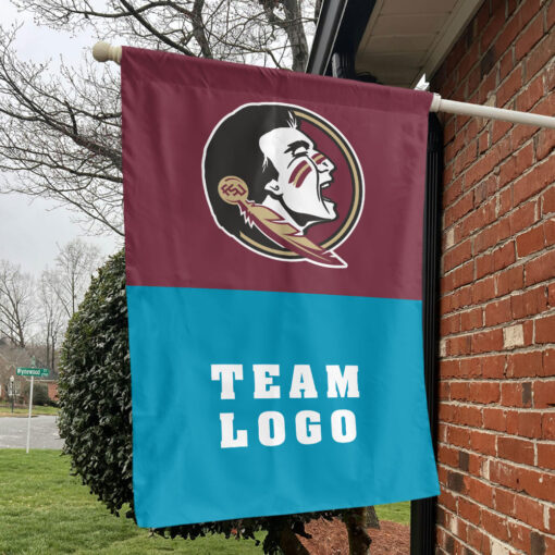 Seminoles vs Custom Team House Divided Flag, Custom NCAA Flag