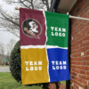 Seminoles vs Custom Team House Divided Flag, Custom NCAA Split Team Flag
