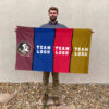 Seminoles vs Custom Team House Divided Flag, Custom Rival Flag