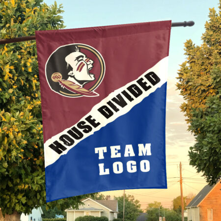 Seminoles vs Custom Team House Divided Flag, Custom Rivalry Flag