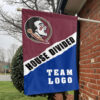 Seminoles vs Custom Team House Divided Flag, Custom Rivalry Flag