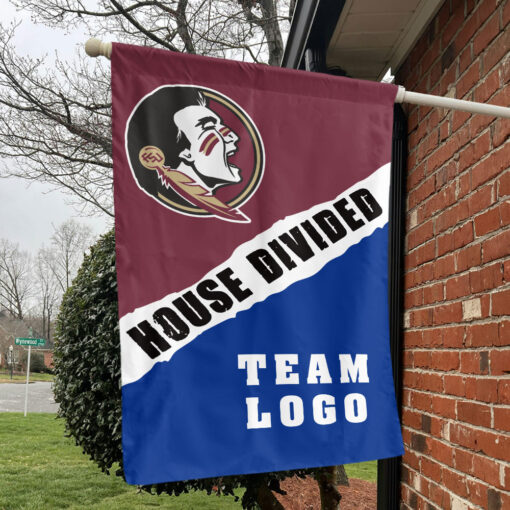Seminoles vs Custom Team House Divided Flag, Custom Rivalry Flag