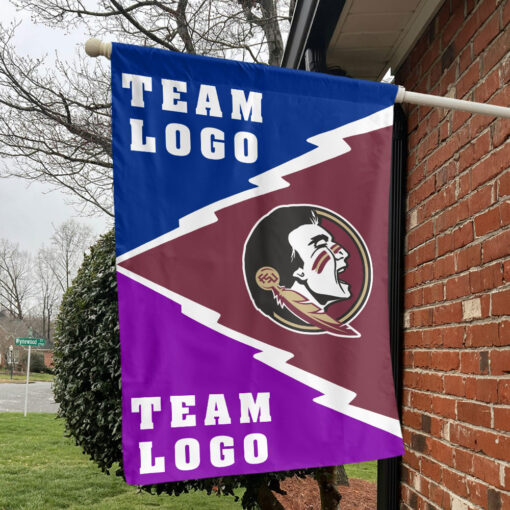Seminoles vs Custom Team House Divided Flag, Custom Spirit Flag