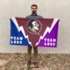 Seminoles vs Custom Team House Divided Flag, Custom Spirit Flag