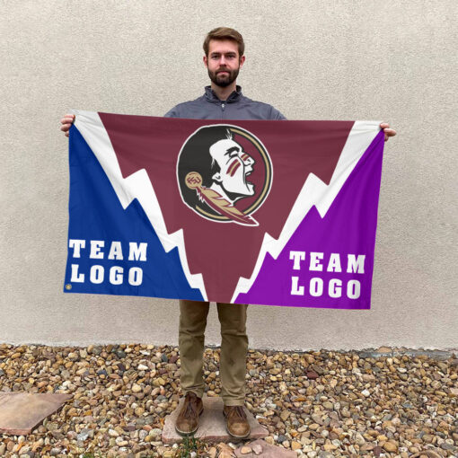Seminoles vs Custom Team House Divided Flag, Custom Spirit Flag