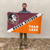 Seminoles vs Custom Team House Divided Flag, Custom Split Flag