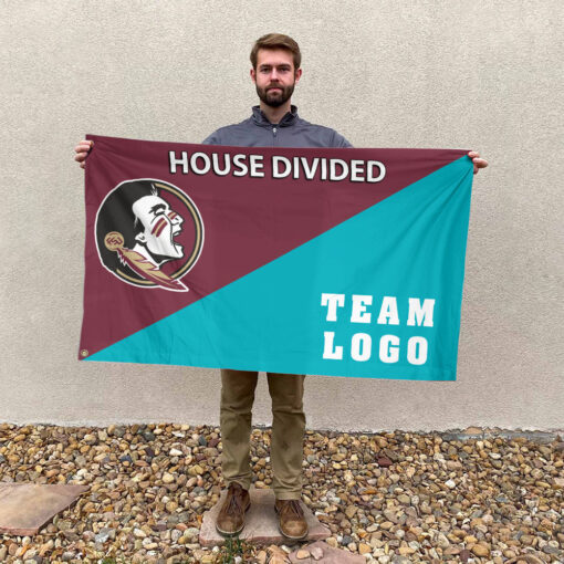 Seminoles vs Custom Team House Divided Flag, Custom Team Flag