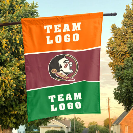 Seminoles vs Custom Team House Divided Flag, Custom Two Team Flag