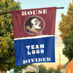 Seminoles vs Custom Team House Divided Flag, NCAA College Flag