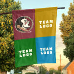 Seminoles vs Custom Team House Divided Flag, NCAA College Rivalry Flag