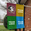 Seminoles vs Custom Team House Divided Flag, NCAA College Rivalry Flag