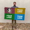 Seminoles vs Custom Team House Divided Flag, NCAA College Rivalry Flag