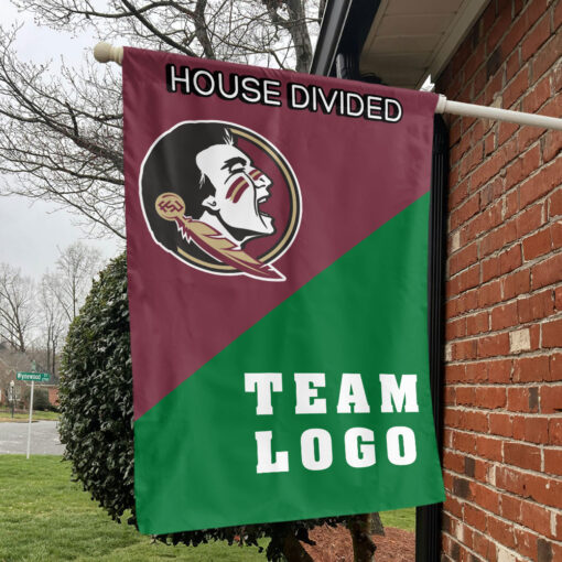 Seminoles vs Custom Team House Divided Flag, NCAA Custom Flag