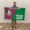 Seminoles vs Custom Team House Divided Flag, NCAA Custom Flag