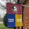 Seminoles vs Custom Team House Divided Flag, NCAA Game Day Flag