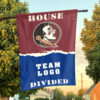 Seminoles vs Custom Team House Divided Flag, NCAA House Flag