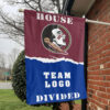 Seminoles vs Custom Team House Divided Flag, NCAA House Flag