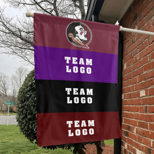 Seminoles vs Custom Team House Divided Flag, NCAA Rival Flag