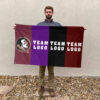 Seminoles vs Custom Team House Divided Flag, NCAA Rival Flag
