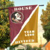 Seminoles vs Custom Team House Divided Flag, NCAA Rivalry Flag