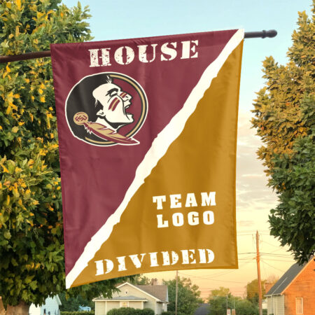 Seminoles vs Custom Team House Divided Flag, NCAA Rivalry Flag