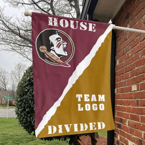 Seminoles vs Custom Team House Divided Flag, NCAA Rivalry Flag