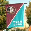 Seminoles vs Custom Team House Divided Flag, NCAA Split Flag