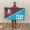Seminoles vs Custom Team House Divided Flag, NCAA Split Flag