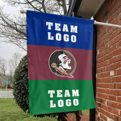 Seminoles vs Custom Team House Divided Flag, NCAA Two Team Flag Seminoles vs Custom Team House Divided Flag, NCAA Two Team Flag