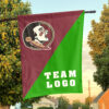 Seminoles vs Custom Team House Divided Flag, Personalized College Flag