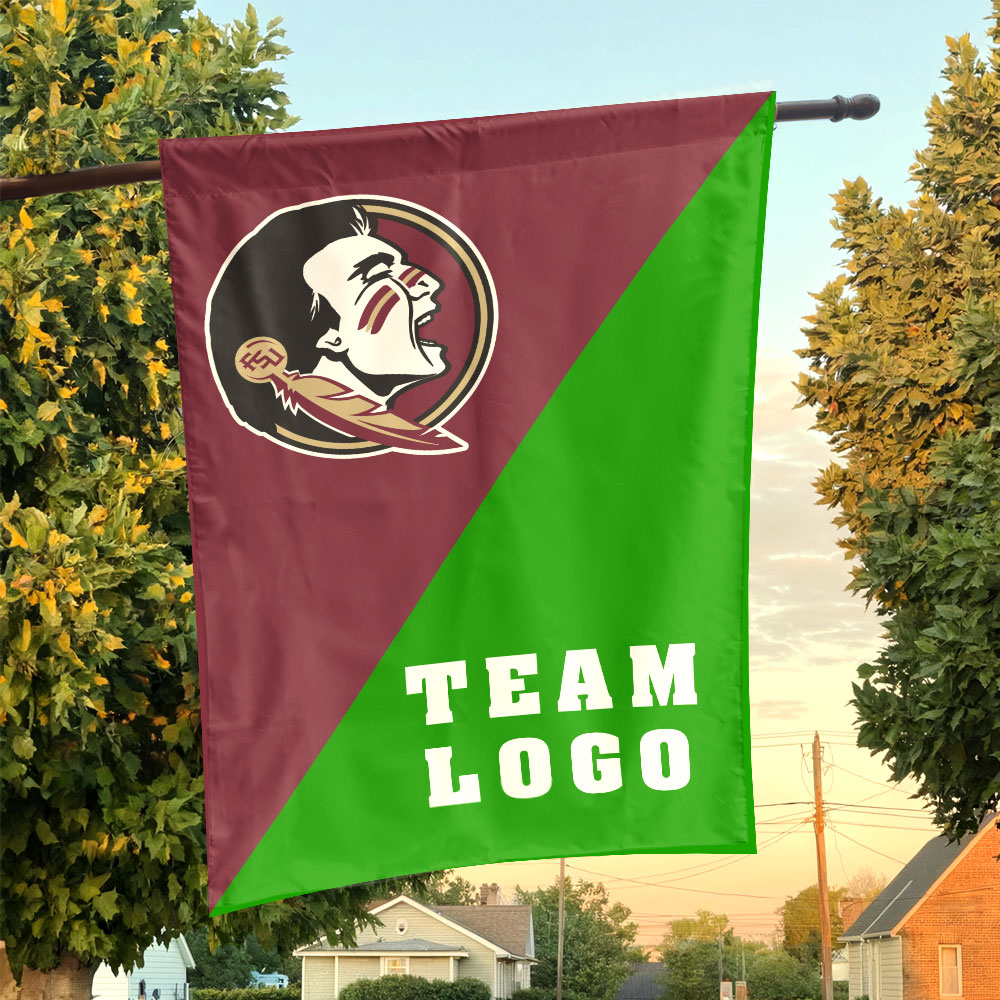 Seminoles vs Custom Team House Divided Flag, Personalized College Flag Seminoles vs Custom Team House Divided Flag, Personalized College Flag