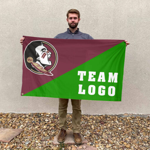Seminoles vs Custom Team House Divided Flag, Personalized College Flag Seminoles vs Custom Team House Divided Flag, Personalized College Flag