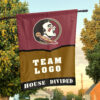 Seminoles vs Custom Team House Divided Flag, Personalized House Flag