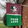 Seminoles vs Custom Team House Divided Flag, Personalized NCAA Flag