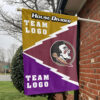 Seminoles vs Custom Team House Divided Flag, Personalized Spirit Flag