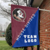 Seminoles vs Custom Team House Divided Flag, Personalized Split Flag
