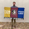Seminoles vs Custom Team House Divided Flag, Personalized Two Team Flag