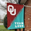 Sooners vs Custom Team House Divided Flag, College Custom Flag 1 Sooners vs Custom Team House Divided Flag, College Custom Flag