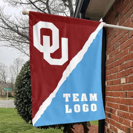 Sooners vs Custom Team House Divided Flag, Custom College Flag Sooners vs Custom Team House Divided Flag, Custom College Flag