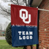 Sooners vs Custom Team House Divided Flag, Custom House Flag 1 Sooners vs Custom Team House Divided Flag, Custom House Flag